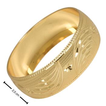 2,5 cm Cns Altın Kaplama Bilezik