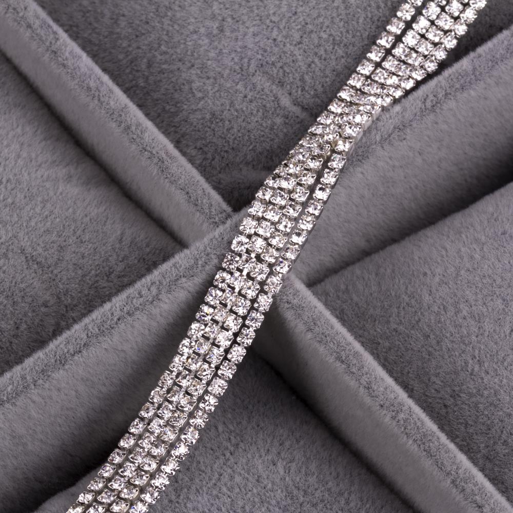 8 mm Şerit Taşlı Zincir 10 Metre (Kristal Kupa Zinciri)