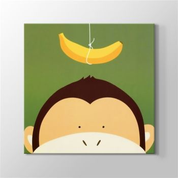 Monkey and the Banana Kanvas Tablo