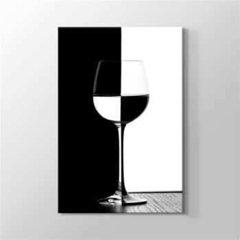 Black & White Wine Kanvas Tablo