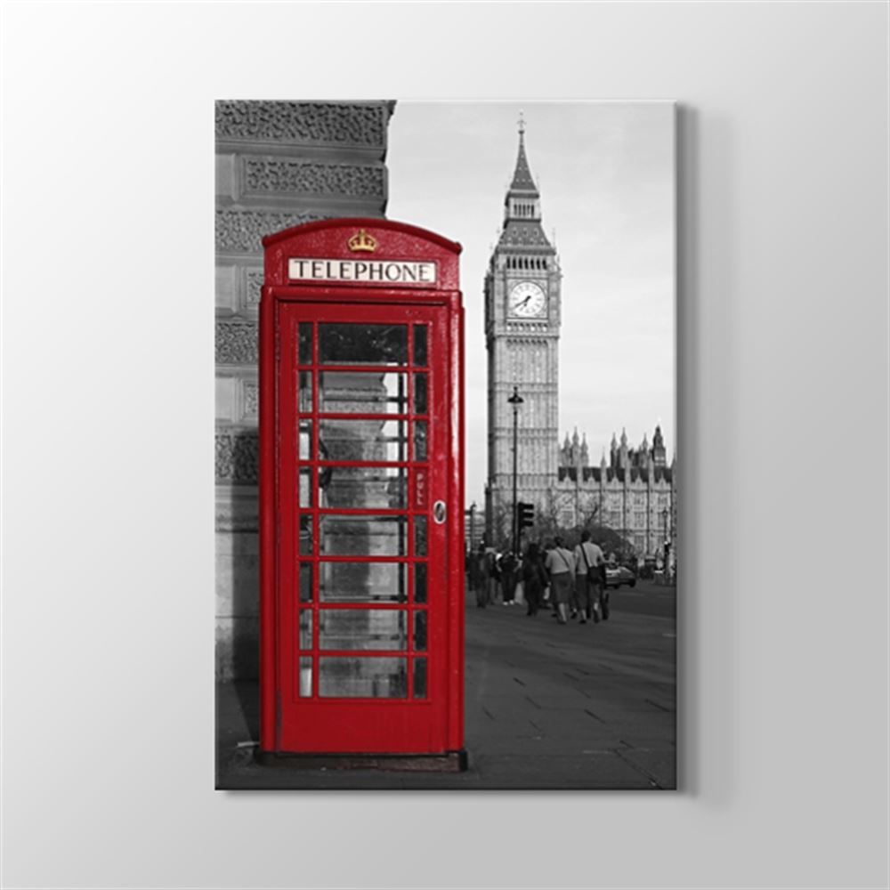 London - Phone Booth Kanvas Tablo