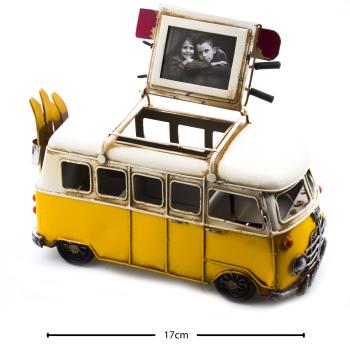 Çerçeveli Nostaljik El Yapımı Metal Minibüs (Orta Boy)