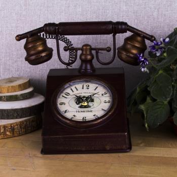 Nostaljik Telefon Masaüstü Saat