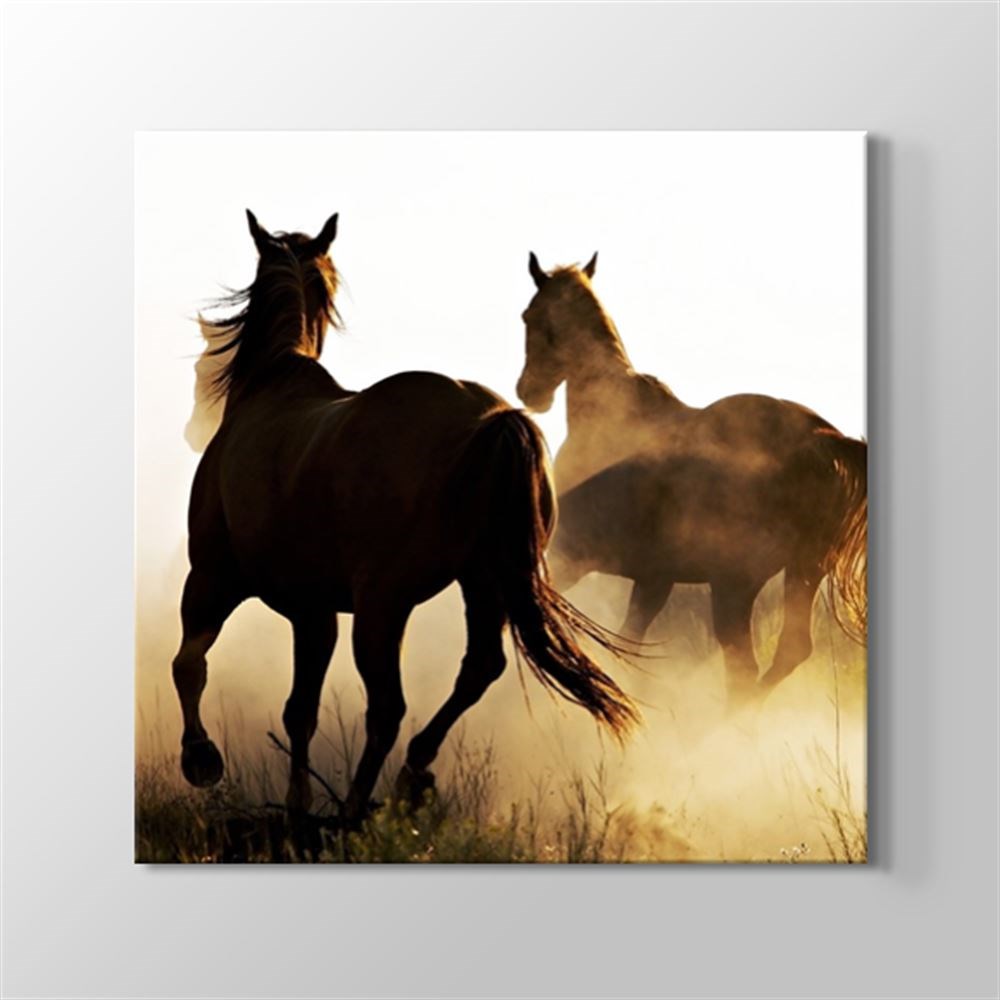 Cowboy and the Horses Kanvas Tablo