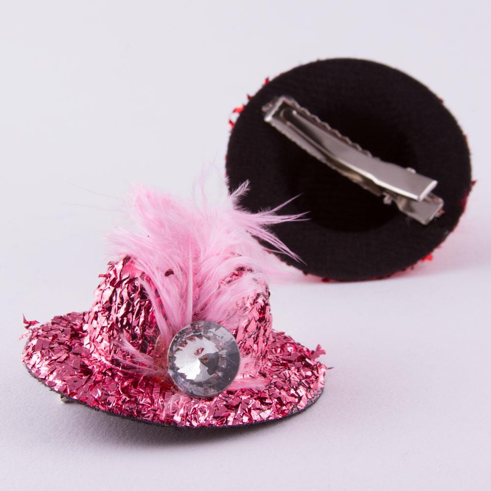 Taşlı Tüylü Şapka Toka (6 cm)