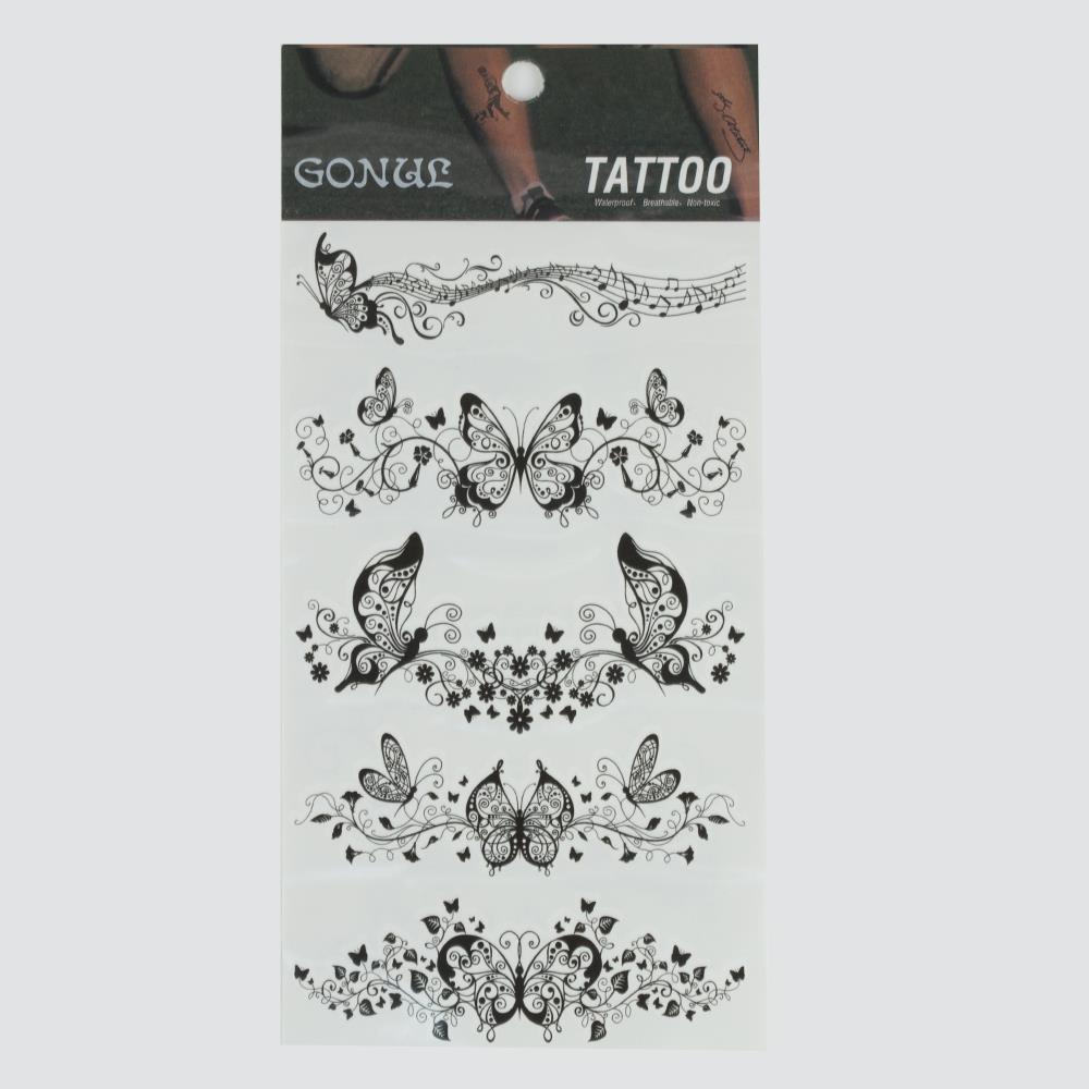 Kelebek Figürlü Tattoo Dövme Sticker