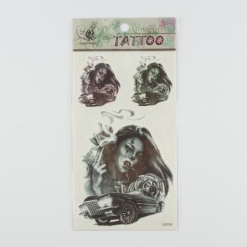 Kız Figürlü Tattoo Dövme Sticker