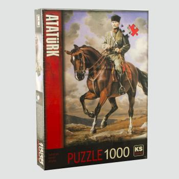 Sakarya İsimli Atıyla Atatürk 1000 Parça Puzzle KS Games