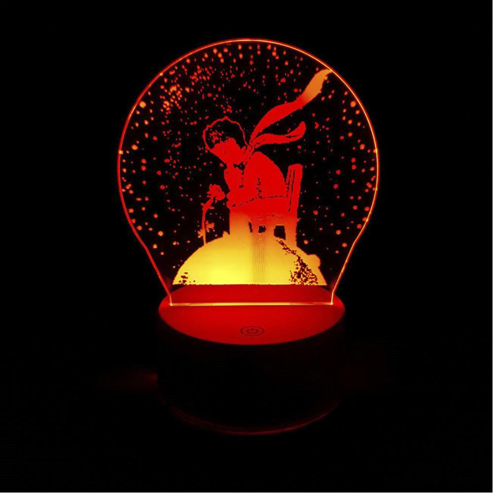 Küçük Prens Çift 3D Dokunmatik Gece Lambası