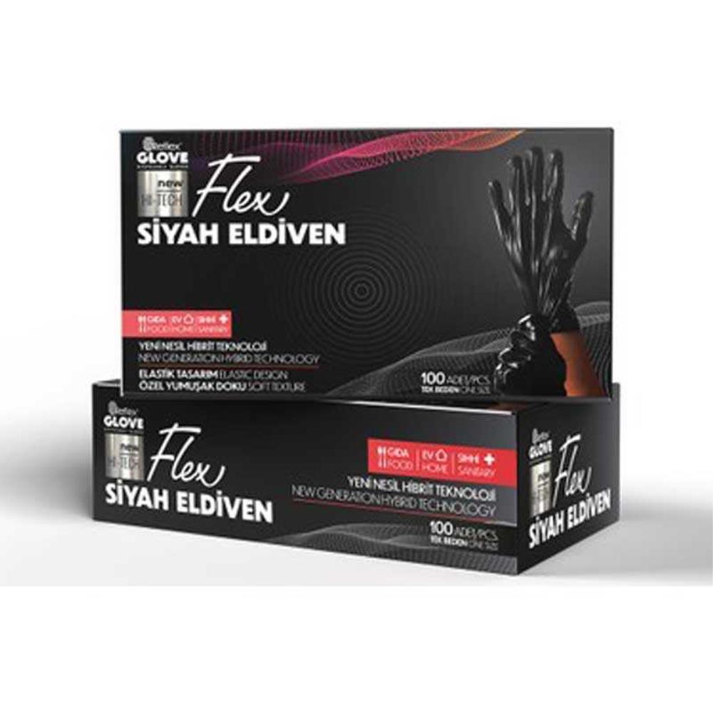 Siyah Eldiven 100' lü Paket L-LX