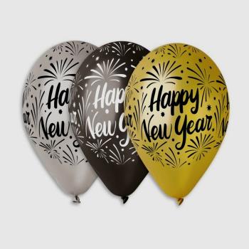 100'lü Happy New YearBaskılı Balon