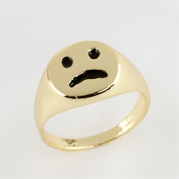Emoji Figürlü Metal Yüzük