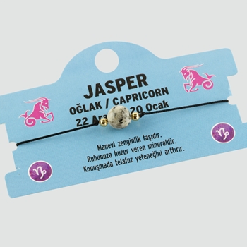 Jasper Doğal Taşlı Oğlak Burç Bileklik