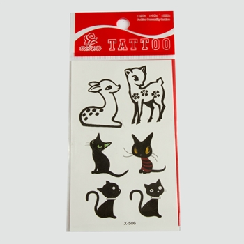 Kedi Tattoo Dövme Sticker Küçük