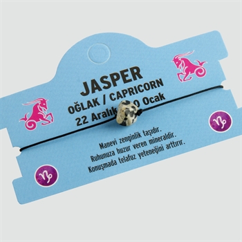 Jasper Doğal Taşlı Oğlak Burç Bileklik