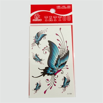 Kelebek Tattoo Dövme Sticker Küçük