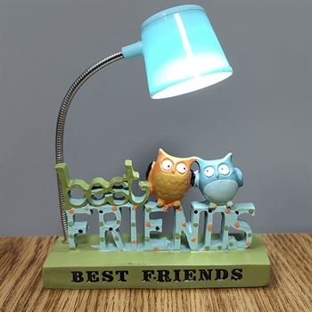 Best Friends Yazılı Baykuş Masa Lambası