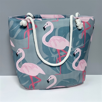 Flamingo Desenli Plaj Çantası