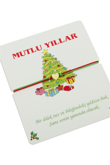 Kalp Mutlu Yıllar Yılbaşı Bilekliği