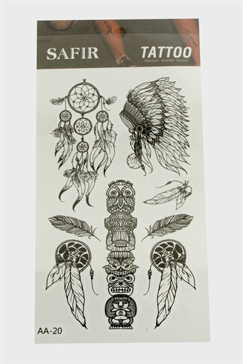 Kızıl Derili Tattoo Dövme Sticker