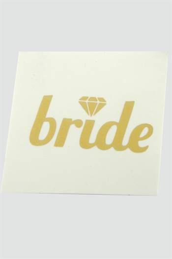 Bride Yazılı Dövme Sticker