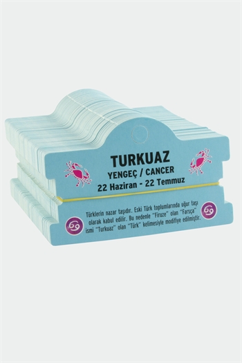 Turkuaz & Yengeç Burç Bileklik Kartı